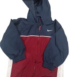 Nike Navy and Burgundy Hooded Jacket